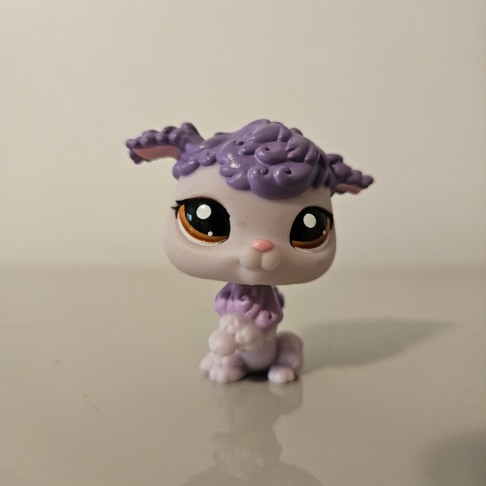 SOLD - Littlest Pet Shop #2497 Purple Poodle With Brown Eyes